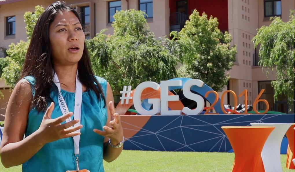 Susana Shrestha at the GES 2016 in Palo Alto California.