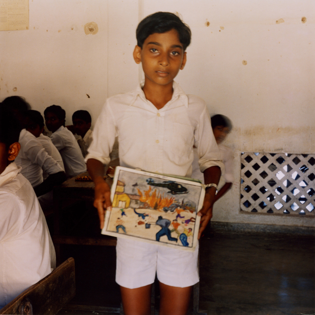 Student at Jaffna Hindu college 1988 Pic: Stephen Champion