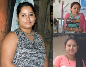 Dalit women candidates from Morang: Anita Thatal of the NC, Sangita Darji of the RPP, Kopila Nepali of the Maoist-Centre (from clockwise).