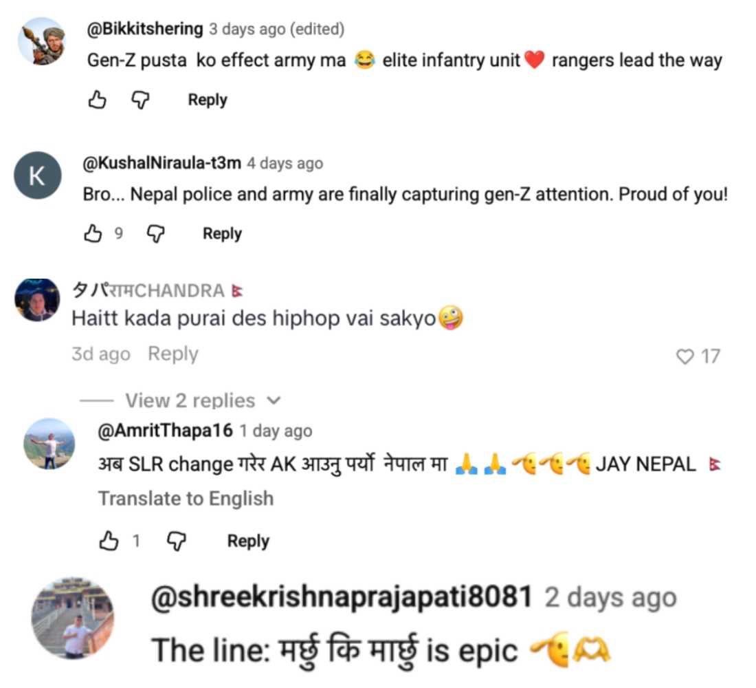 Nepal army comments 1