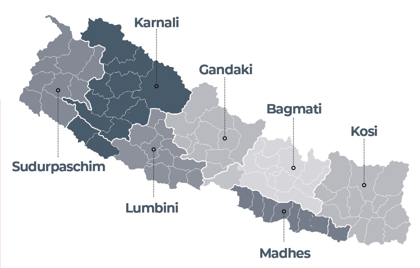 Provincial map of nepal